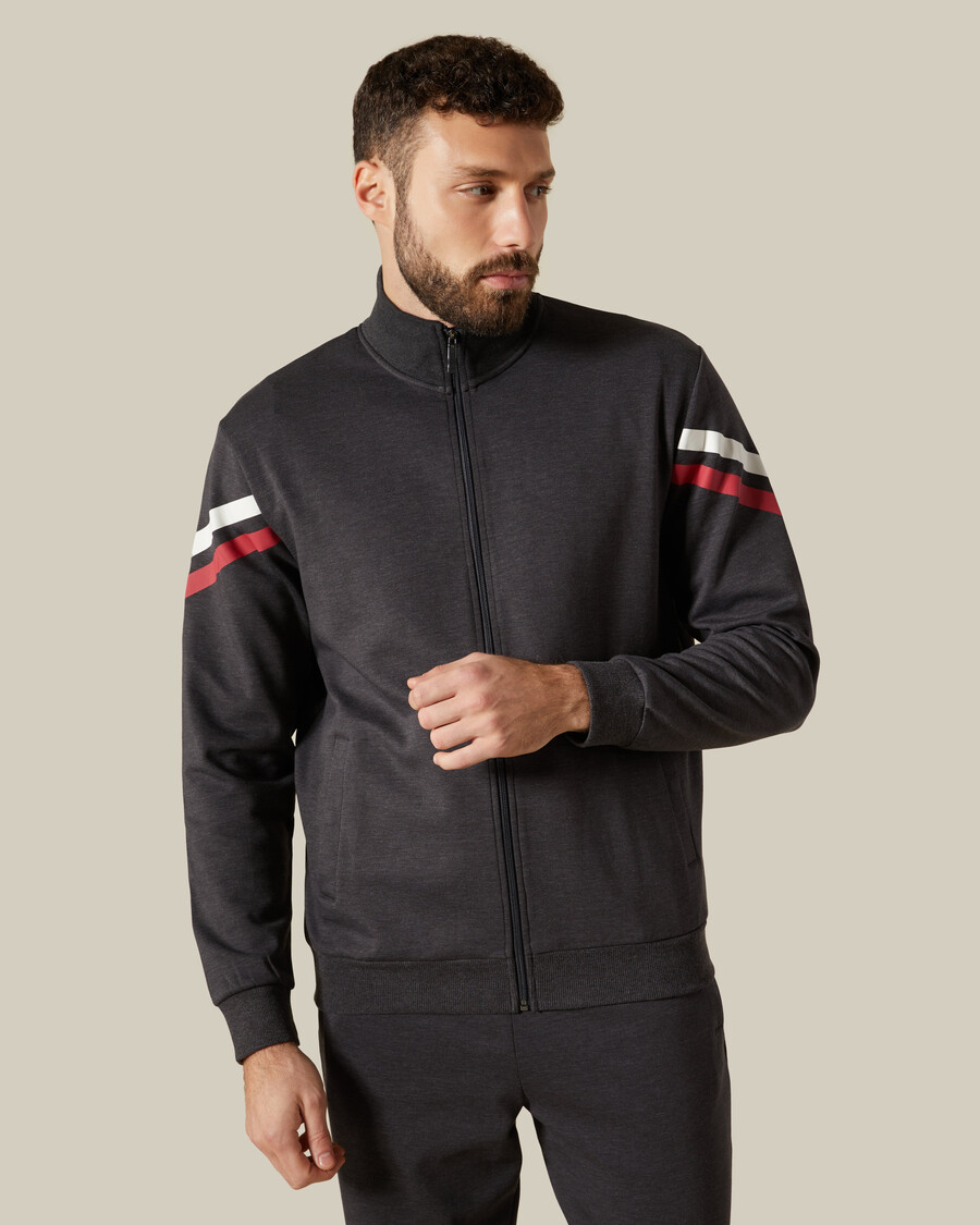 zweistreifige trainingsjacke