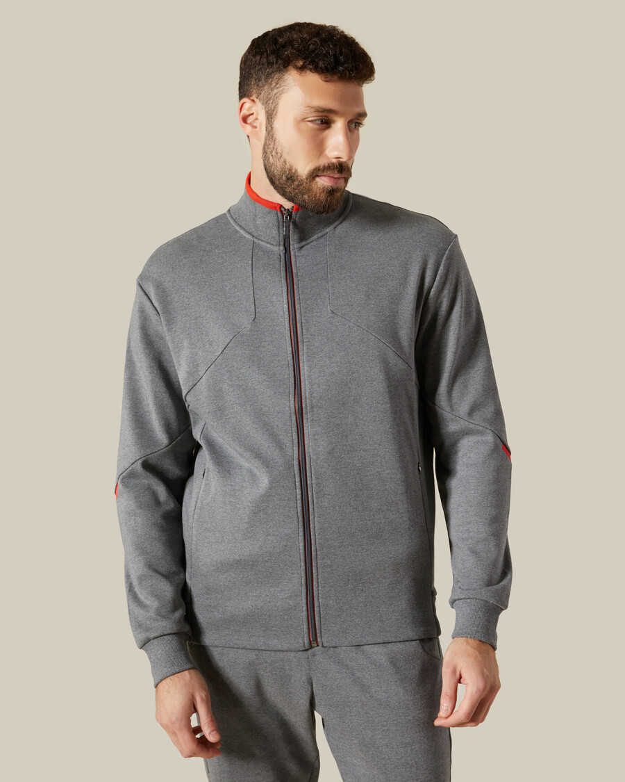 zweifarbige trainingsjacke