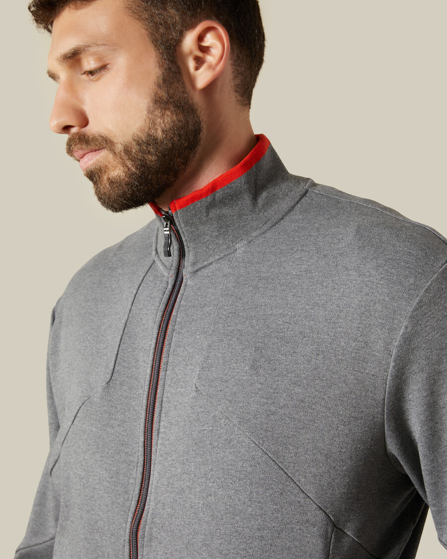zweifarbige trainingsjacke