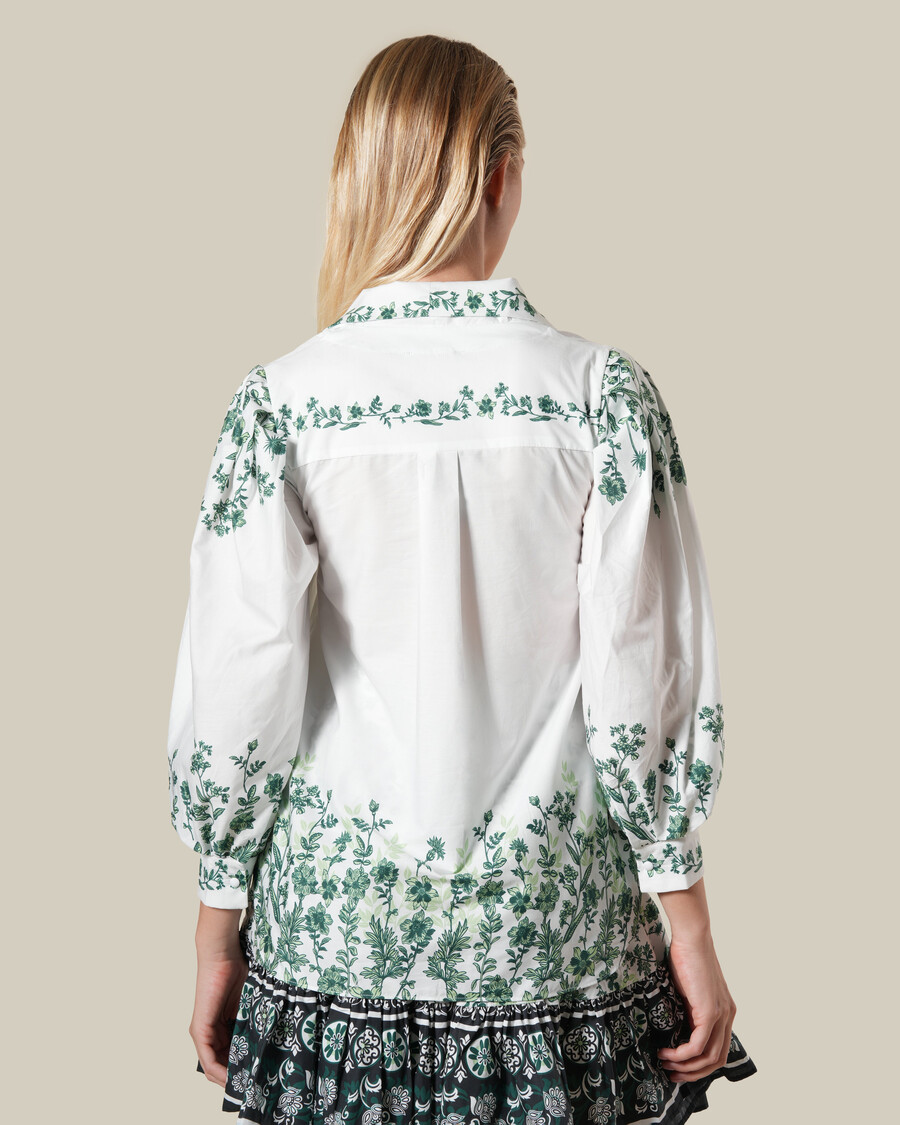 hemd mit kleinem blumenmuster zum binden