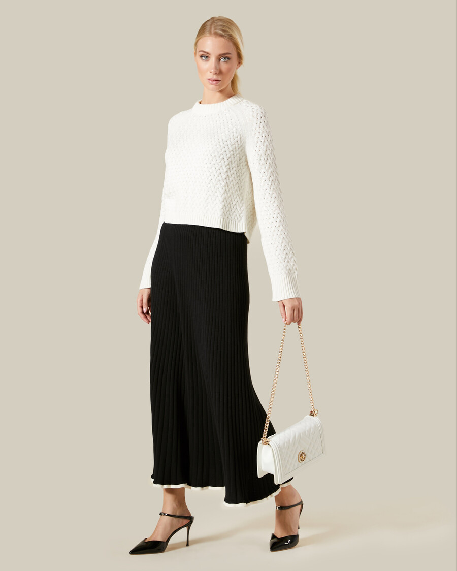 kurzer strickpullover