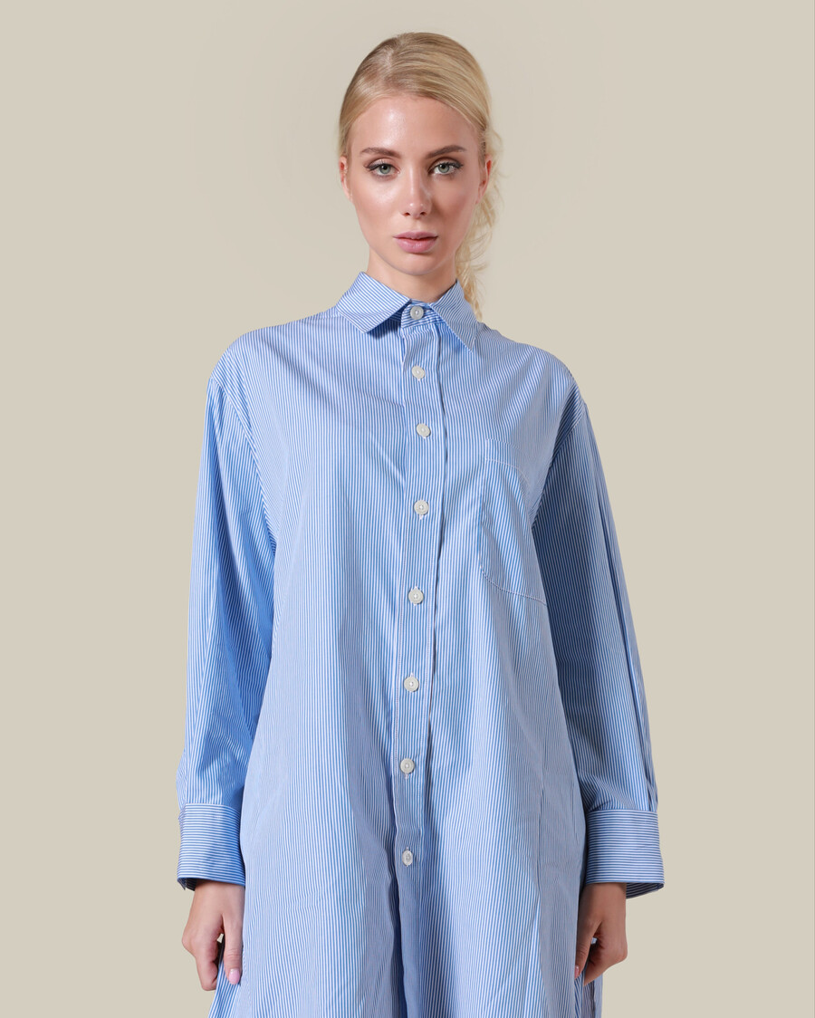 gestreiftes oversize-baumwollhemd