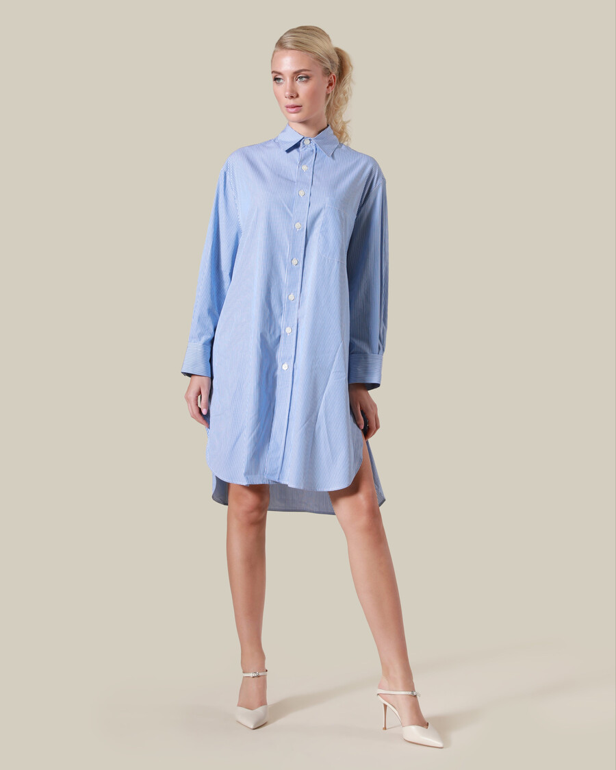 gestreiftes oversize-baumwollhemd