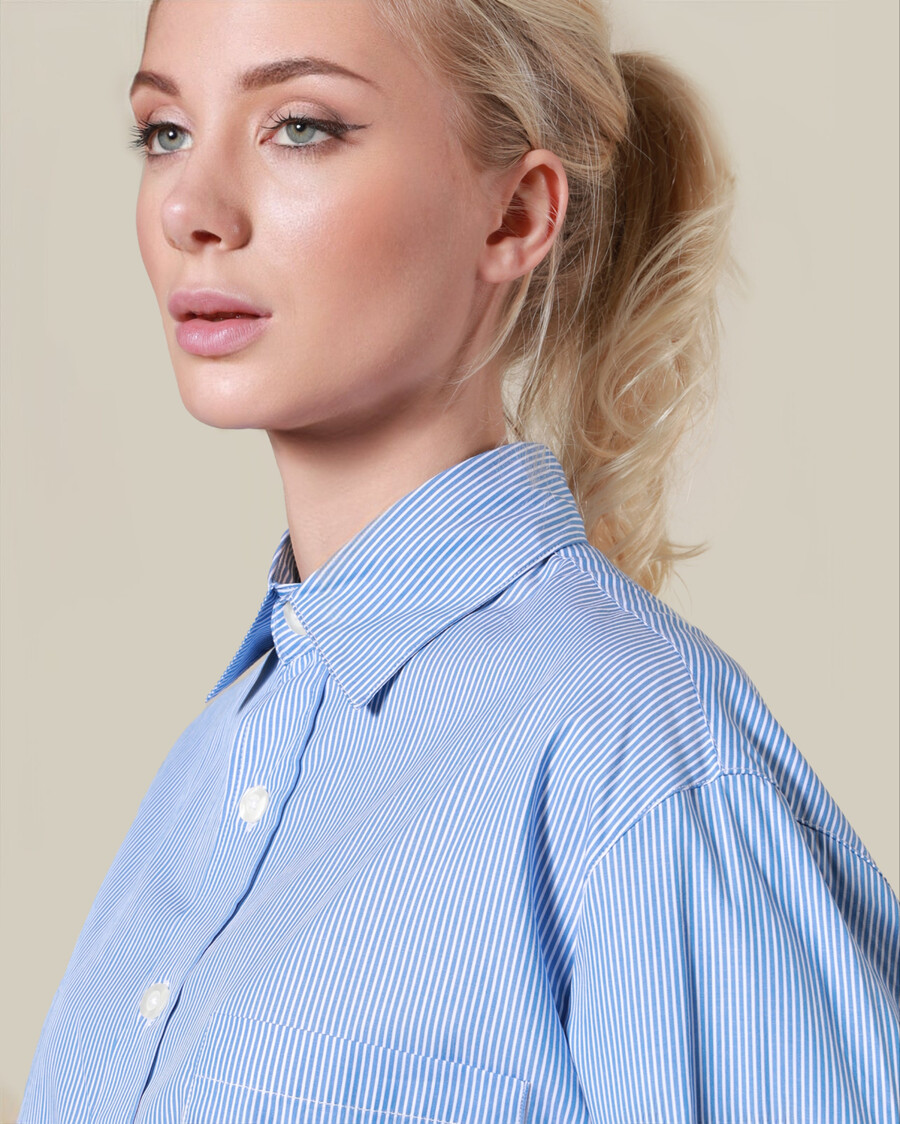gestreiftes oversize-baumwollhemd
