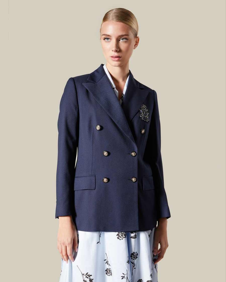 anzugjacke mit emblem-patch