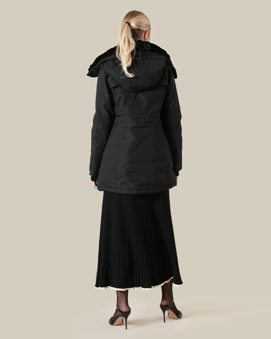 winterjacke mit pelzbesatz