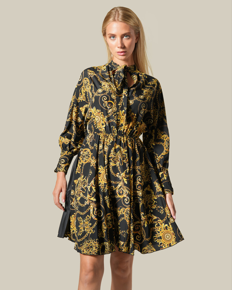 barockes kleid mit kettenplissee