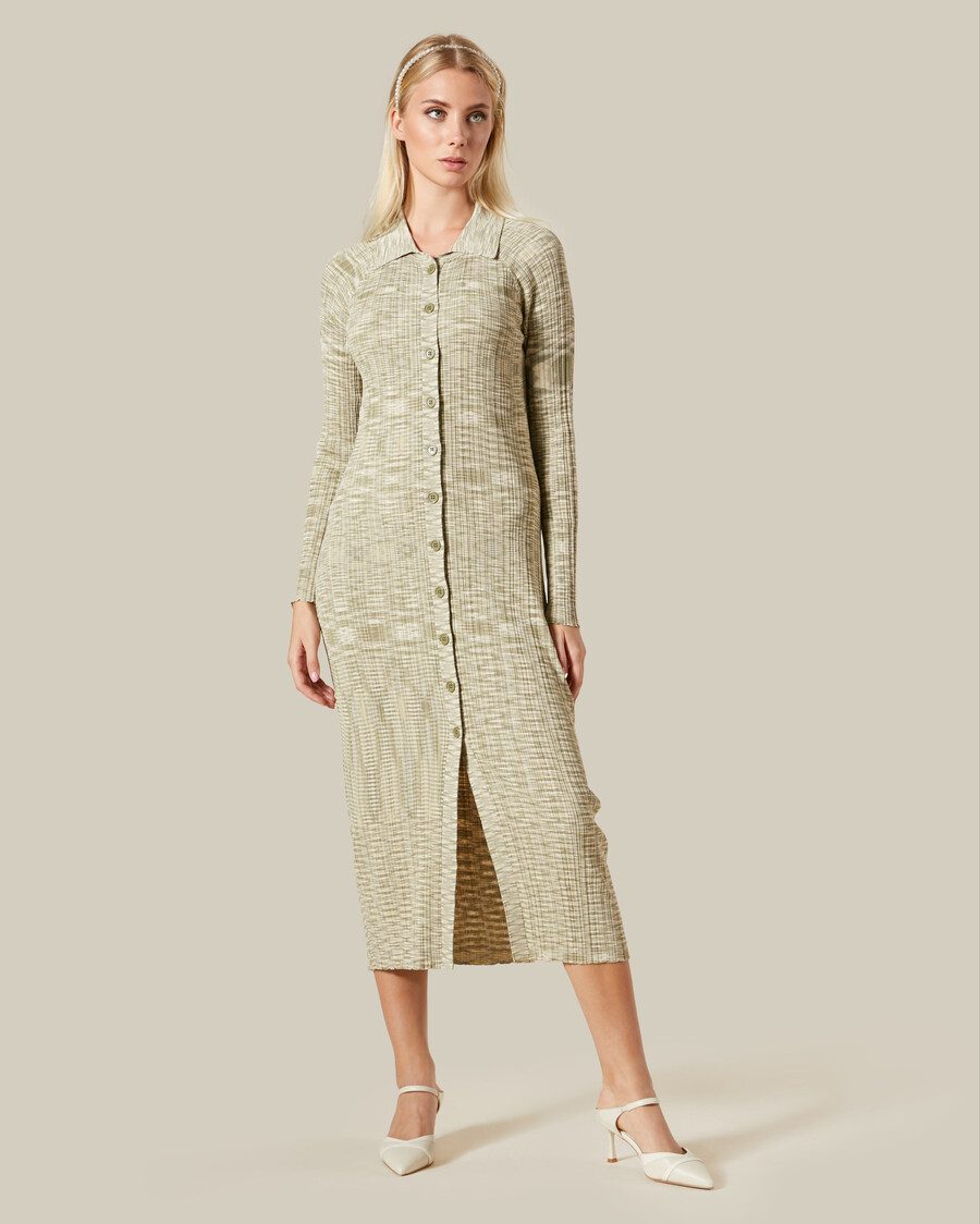 strickkleid mit marmormuster