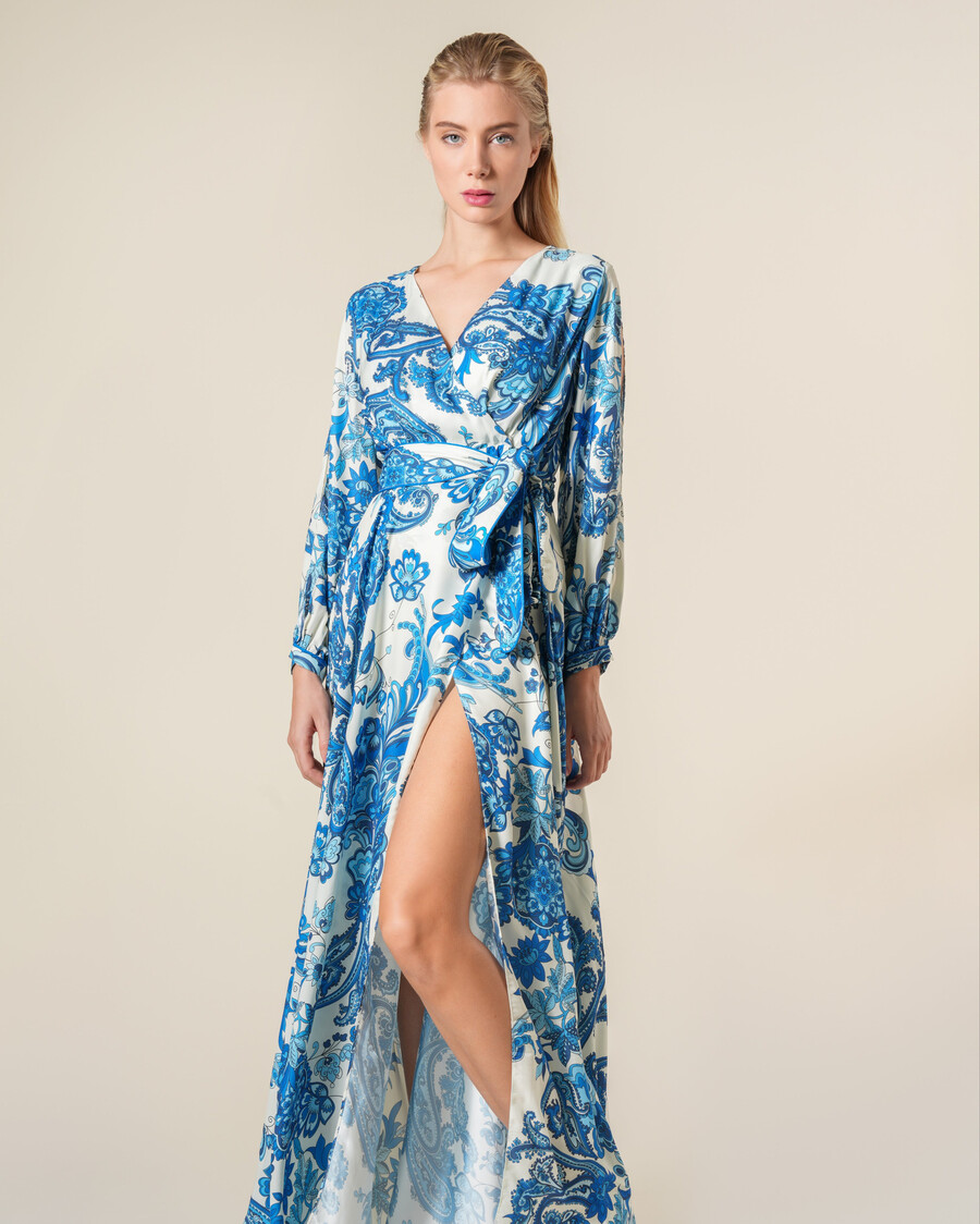 maxikleid mit paisley-muster