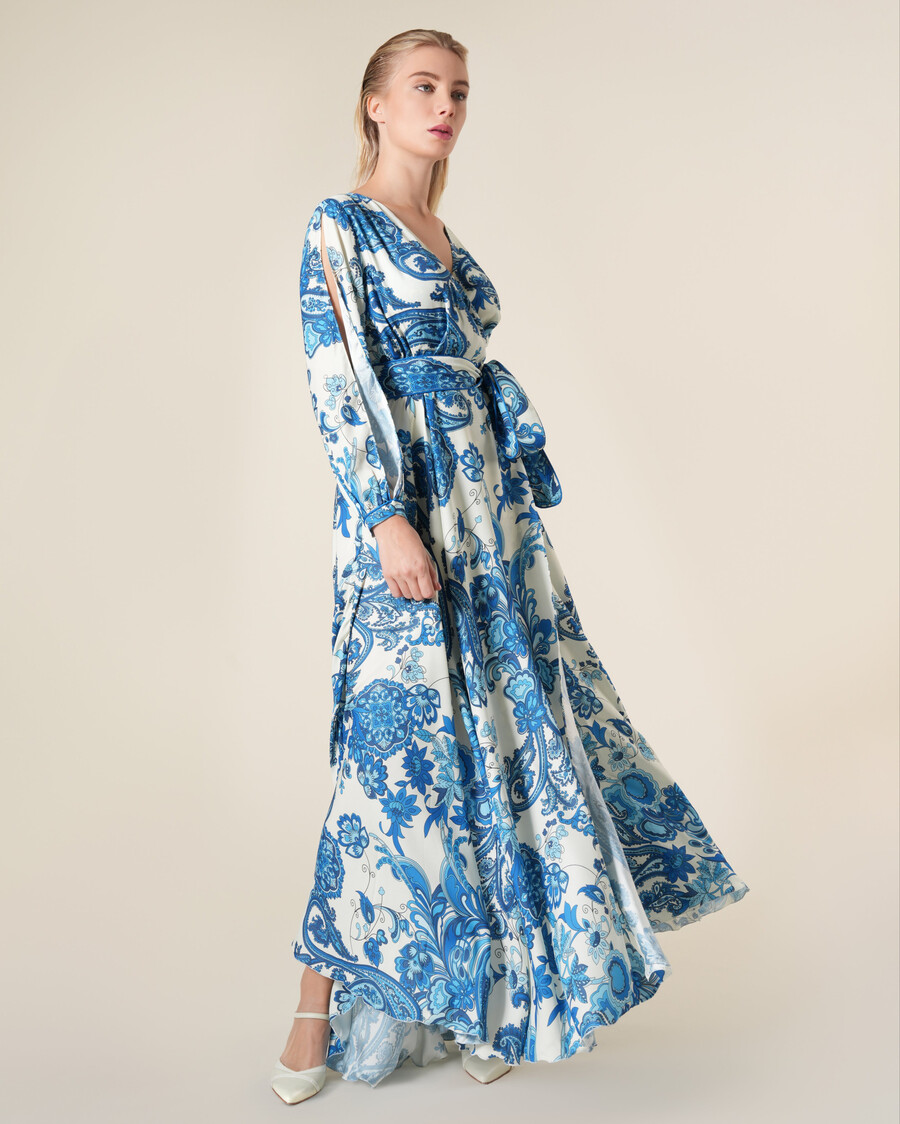 maxikleid mit paisley-muster