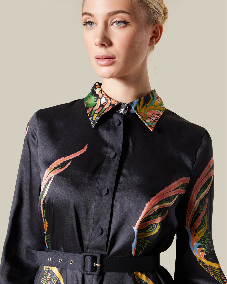 fantastisches bedrucktes hemdkleid