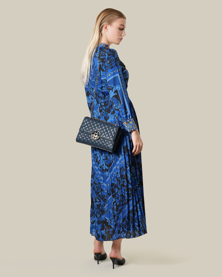 maxikleid mit floralem barockmuster