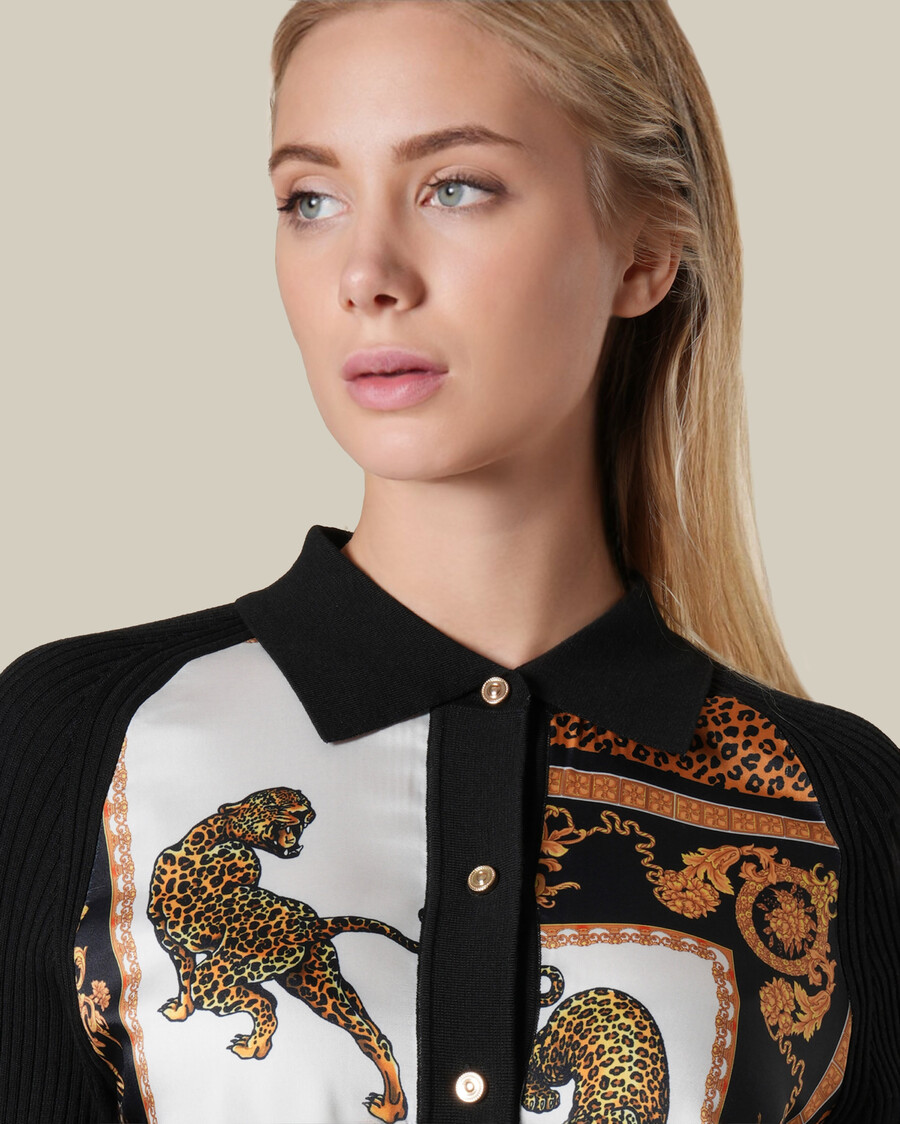 kleid mit leopardenmuster im barockstil