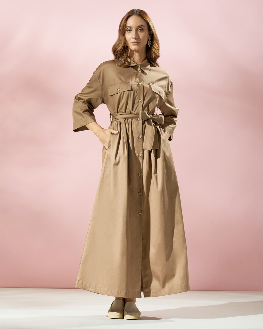 maxikleid mit gürtel