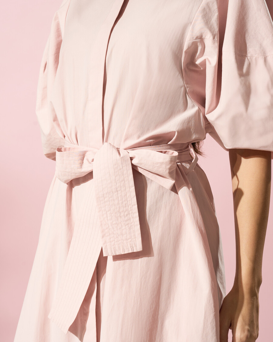 midikleid mit puffärmeln