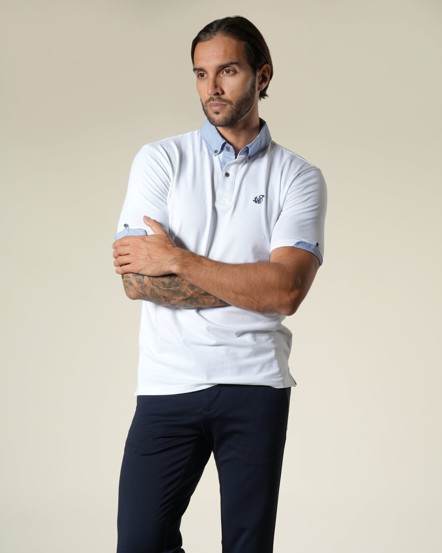poloshirt mit kontrastkragen