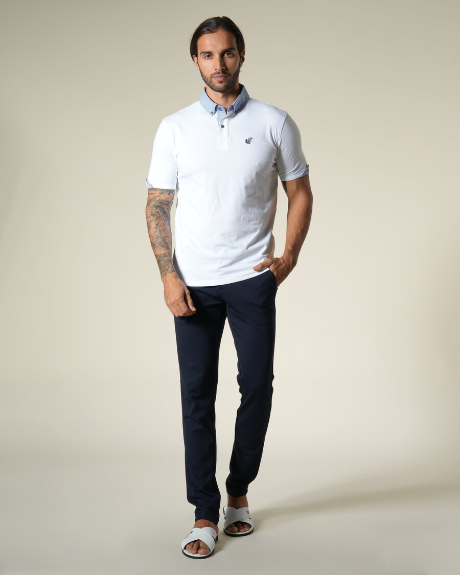 poloshirt mit kontrastkragen