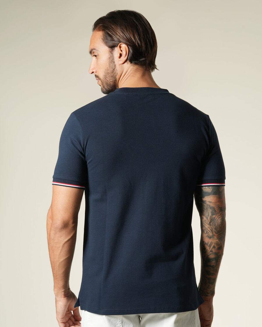 gestreiftes t-shirt mit bündchen